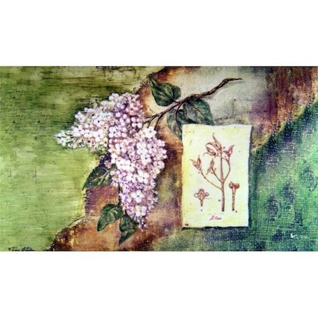 Custom Printed Rugs Custom Printed Rugs AWV069 Lilac Doormat Rug; Green - 18 x 30 in. AWV069